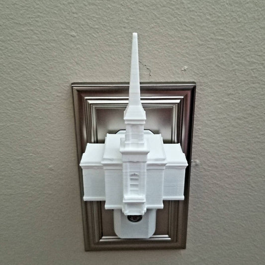 Star Valley Wyoming Temple Night Light: LDS Gift (Plug-in, LED)