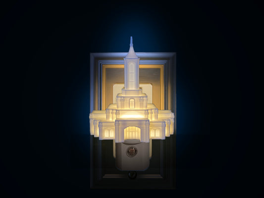 Moses Lake Washington Temple Night Light